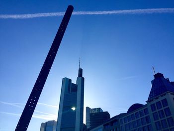 Low angle view of skyscrapers in city