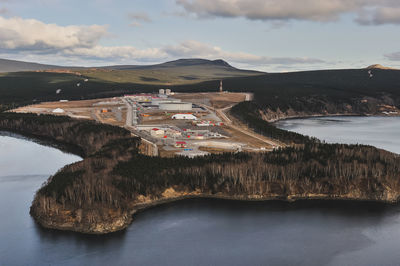 Areal view of the large crude oil terminal de-kastri.