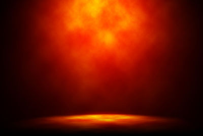 Scenic view of orange sky