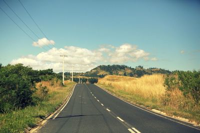 Road passing through landscape