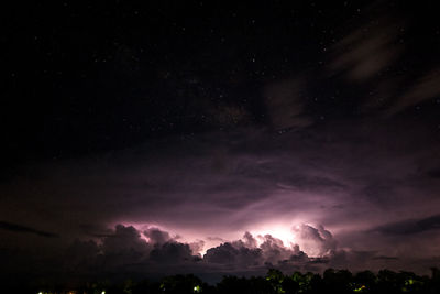 Scenic view of sky at night