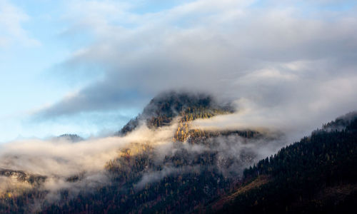 Dramatic sky over mountain peaks