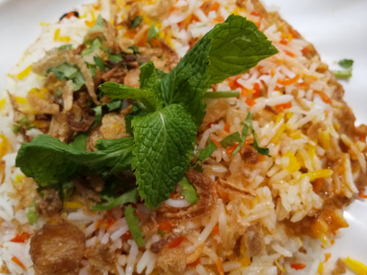 food and drink, food, biryani, rice, thai food, dish, healthy eating, fried rice, freshness, herb, wellbeing, chinese food, cuisine, close-up, hyderabadi biriyani, indoors, plate, leaf, vegetable, meal, rice - food staple, produce, no people, garnish, high angle view, asian food, plant part, cilantro, pilaf, serving size, meat