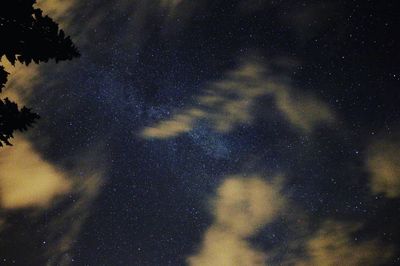 Low angle view of star field at night