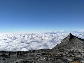 Scenic view of landscape against cloudy sky