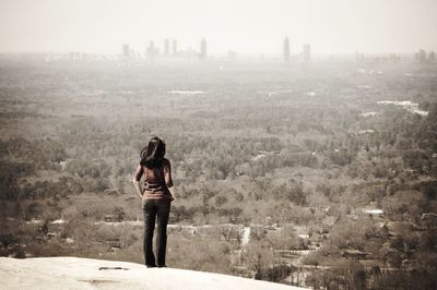 Woman standing on landscape