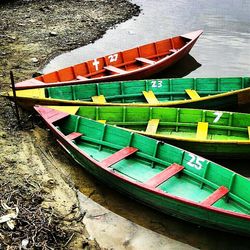 Boats in sea