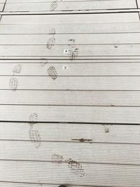 Close-up of old wooden table