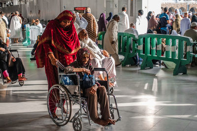 People at al-haram mosque