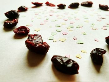 Close-up of chocolate cake on table