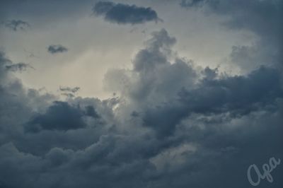 Low angle view of clouds in sky