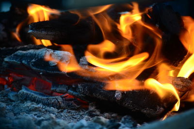 Close-up of bonfire