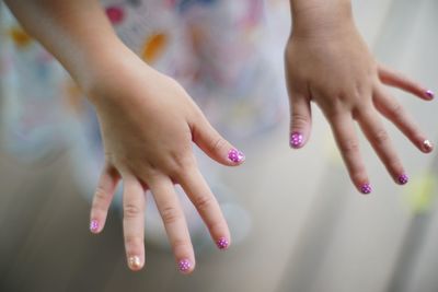 Close-up of baby hands