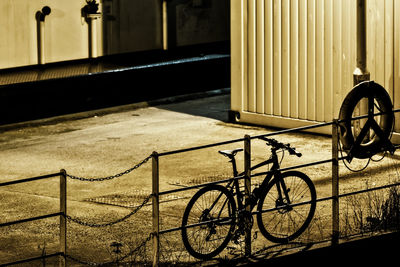 Bicycle parked on footpath