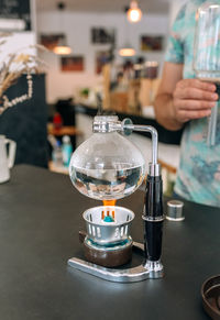 Close-up of coffee on table