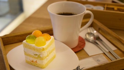 Close-up of food on table