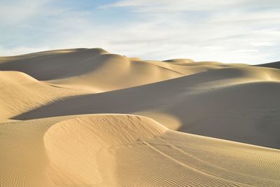 Sand dunes in a desert