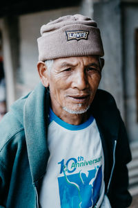 Portrait of man wearing hat