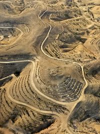 High angle view of desert