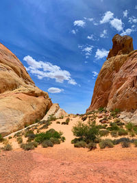 Rock formations on landscape