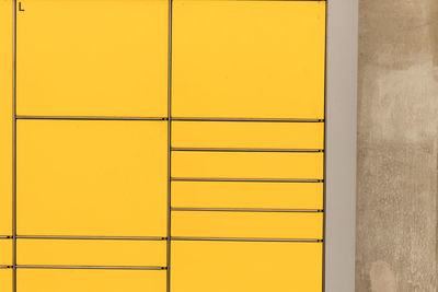 Full frame shot of yellow door of building