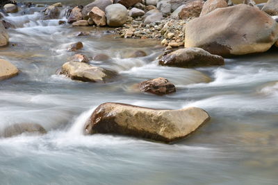 Rocks in sea