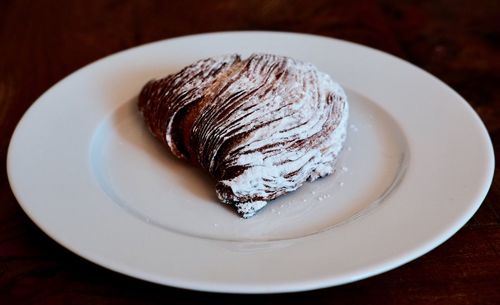 Close-up of dessert in plate on table