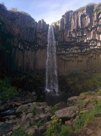 View of waterfall against sky