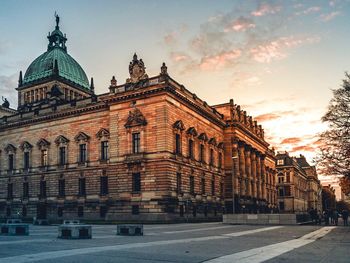 View of building at sunset