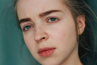 Close-up portrait of young woman