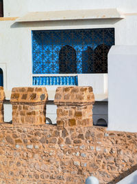 Aerial view over the old medina of asilah in morocco