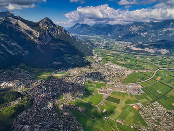 Aerial view of townscape