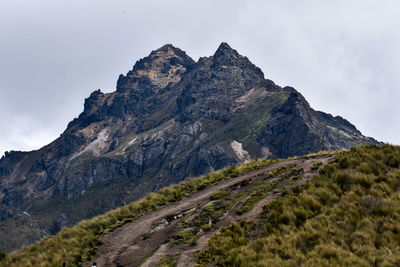 Scenic view of rocky mountains against sky