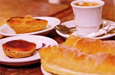 Close-up of served food