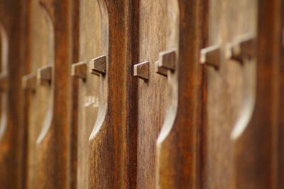 Close-up of wooden door