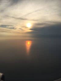 Scenic view of sunset over sea