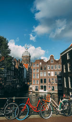 Buildings in city against sky