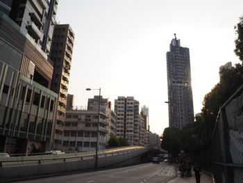 View of skyscrapers in city