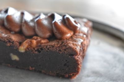 Close-up of cake in plate