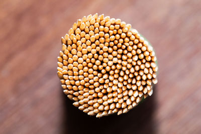 High angle view of bread on table