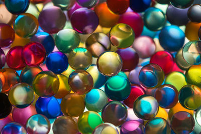 Full frame shot of colorful marbles