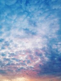 Low angle view of clouds in sky