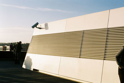 Built structure against sky with camera