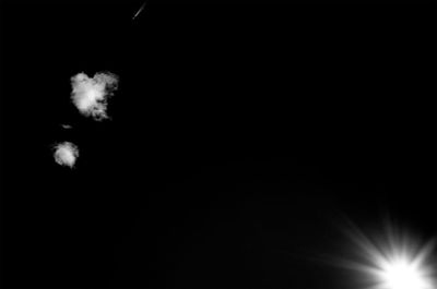 Close-up of moon against clear sky at night