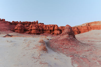 Rock formations on land