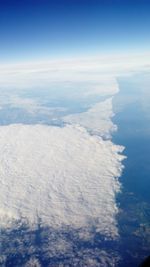 Aerial view of sea against sky