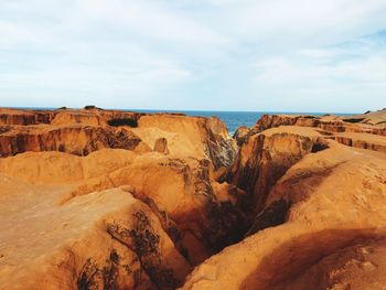 Rock formations in sea