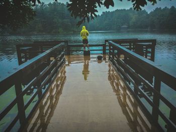 Pier on lake