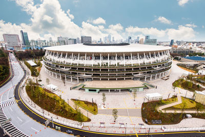 New national stadium under construction for tokyo olympic 2020, tokyo, japan - 26 january 2020
