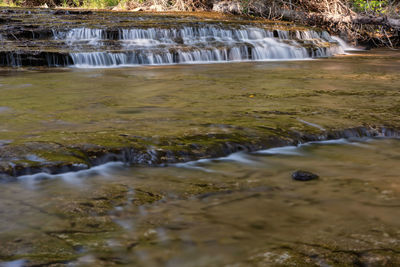 Scenic view of waterfall